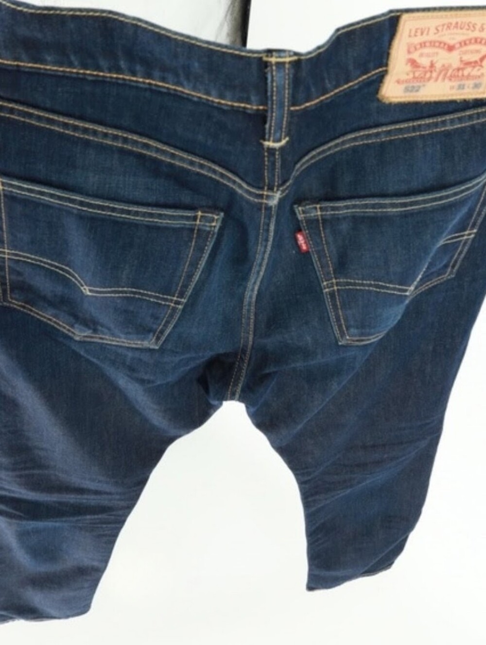 Levi's Dark Indigo Straight Jeans Size 31X30 - Picture 6 of 10
